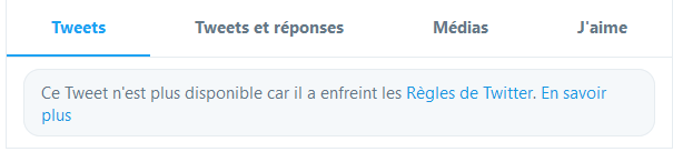 Tweet supprimé